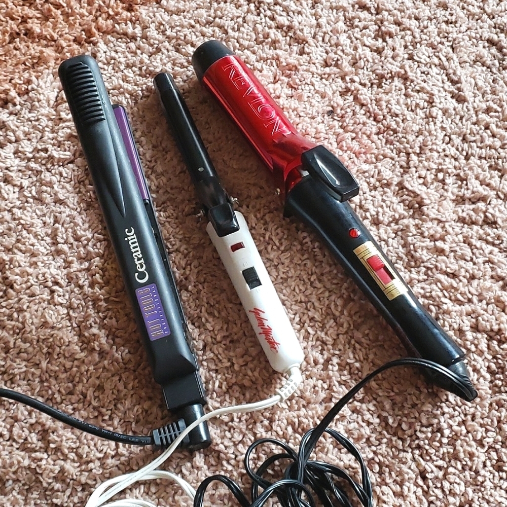 Bundle Hot Tool Revlon Salon Master Lot Of 3 Curling & Flat Iron